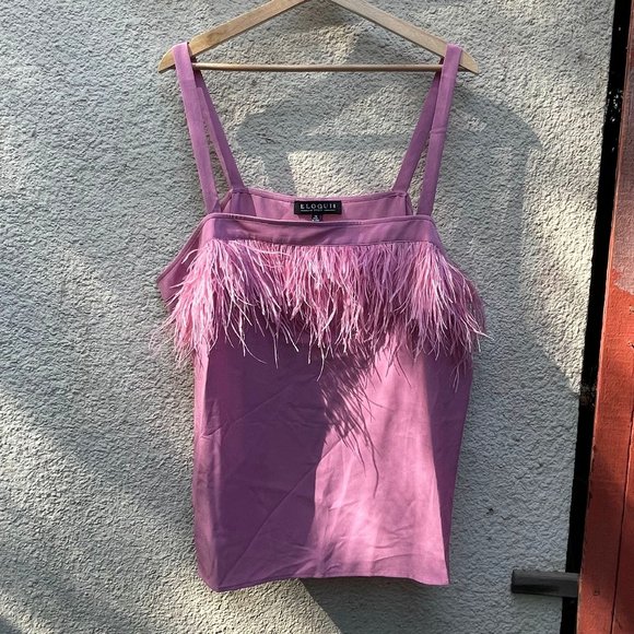 ELOQUII Studio Maribou Top - Picture 1 of 4